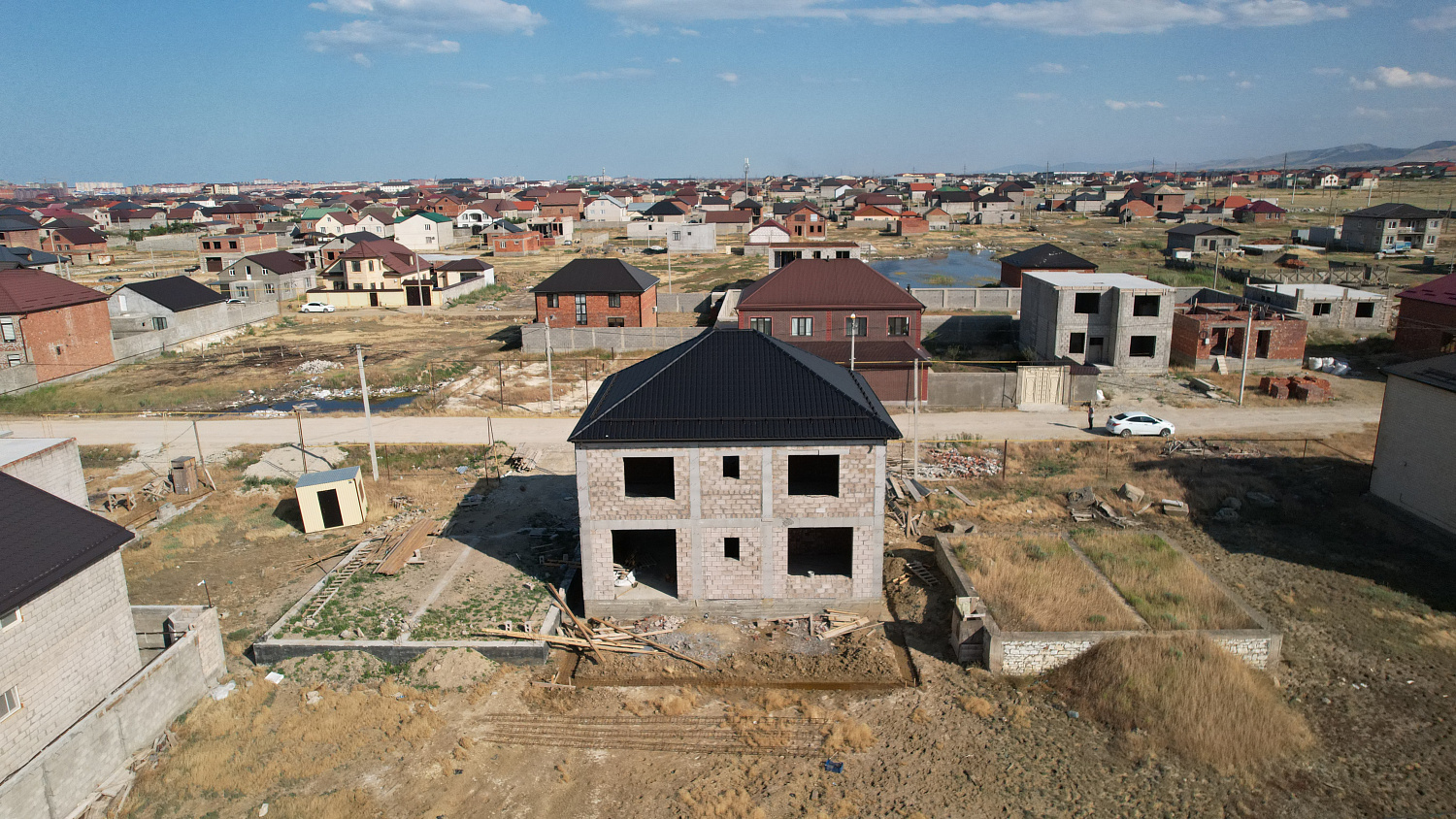 Строительство двухэтажного дома площадью 220 м² в п. Хушет