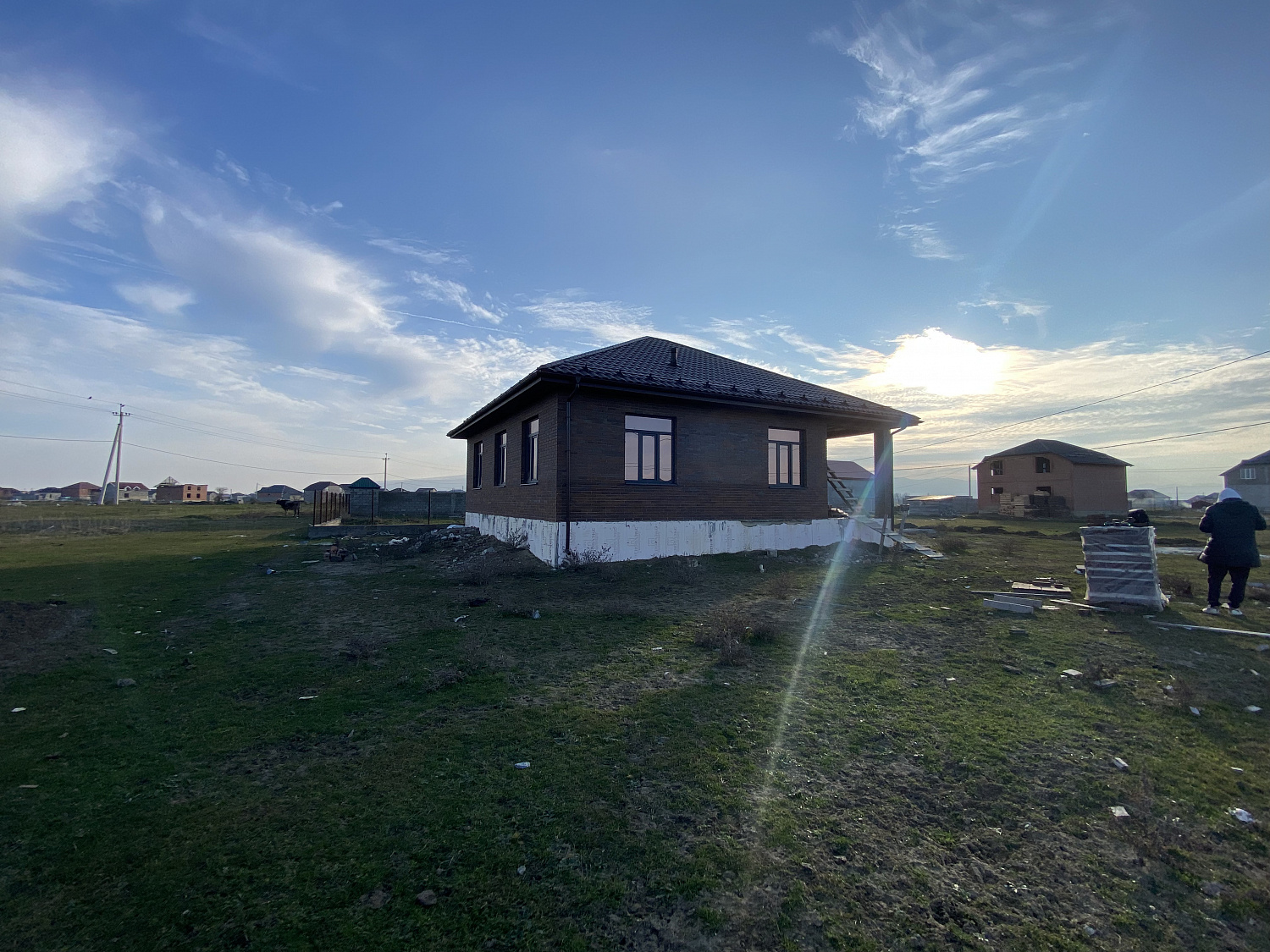 Строительство одноэтажного дома 132 м² в п. Караман