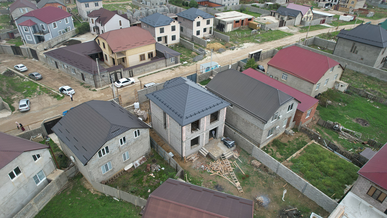 Строительство двухэтажного дома 190 м² в п. Семендер