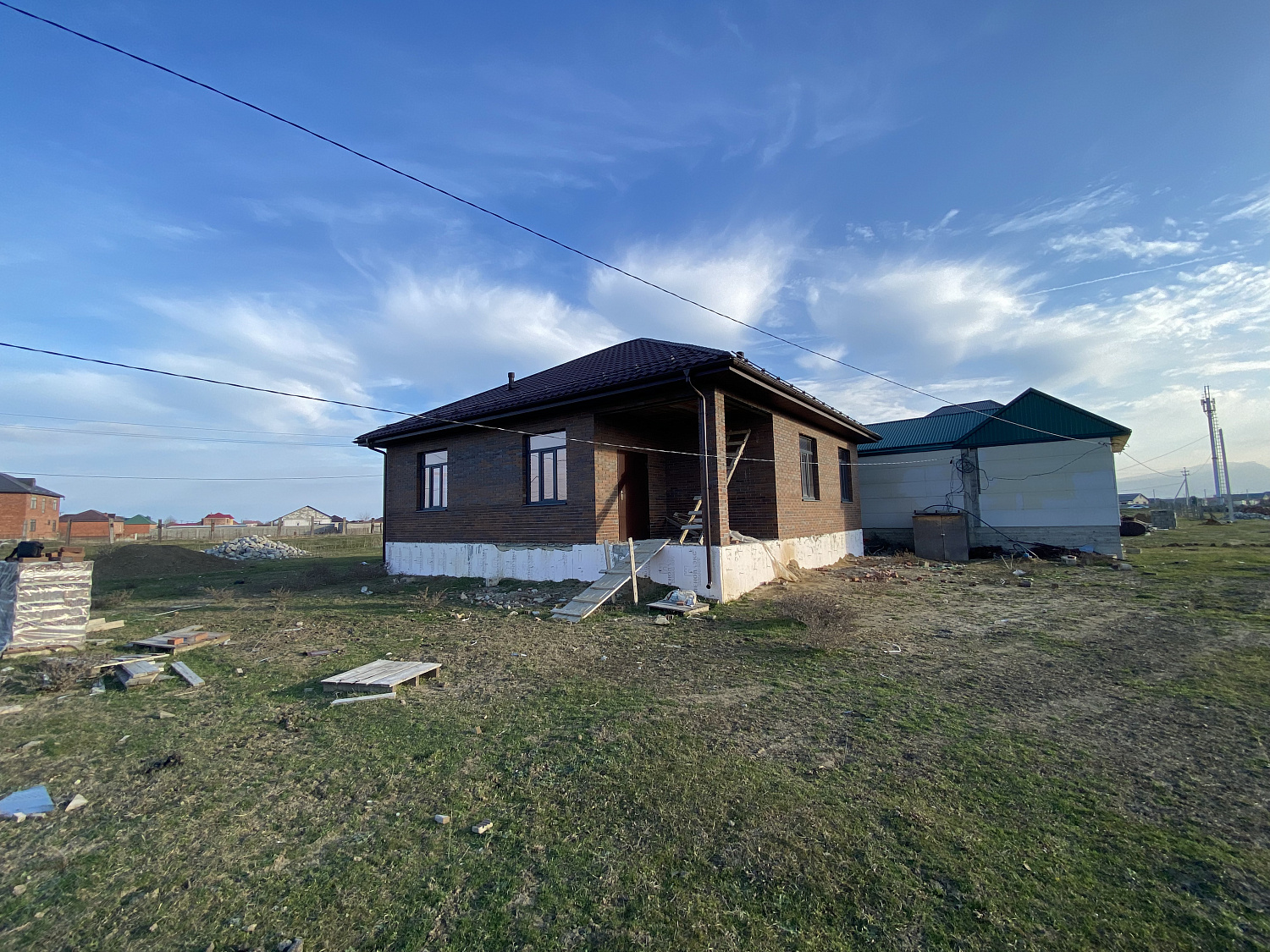 Строительство одноэтажного дома 132 м² в п. Караман