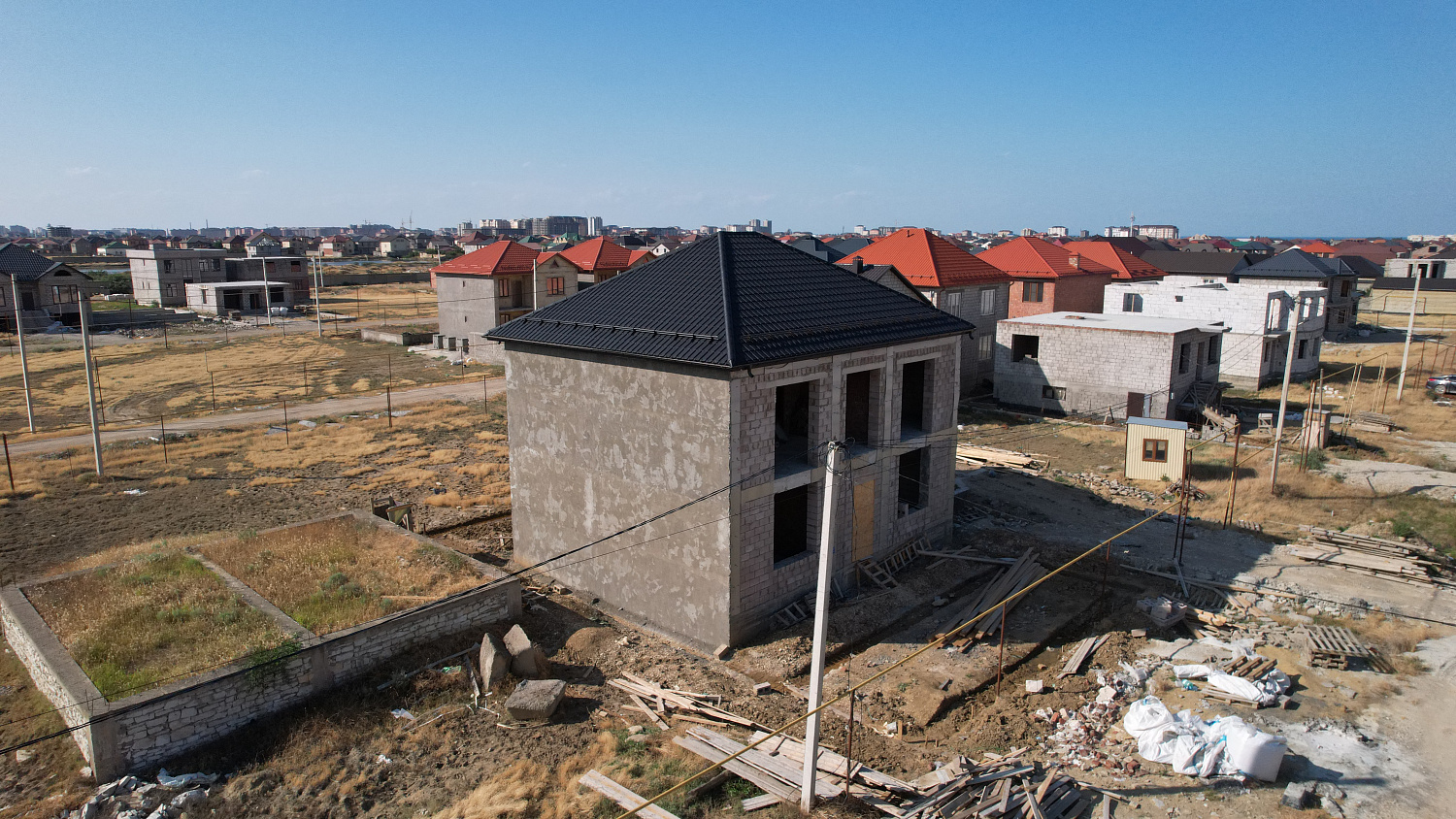 Строительство двухэтажного дома площадью 220 м² в п. Хушет