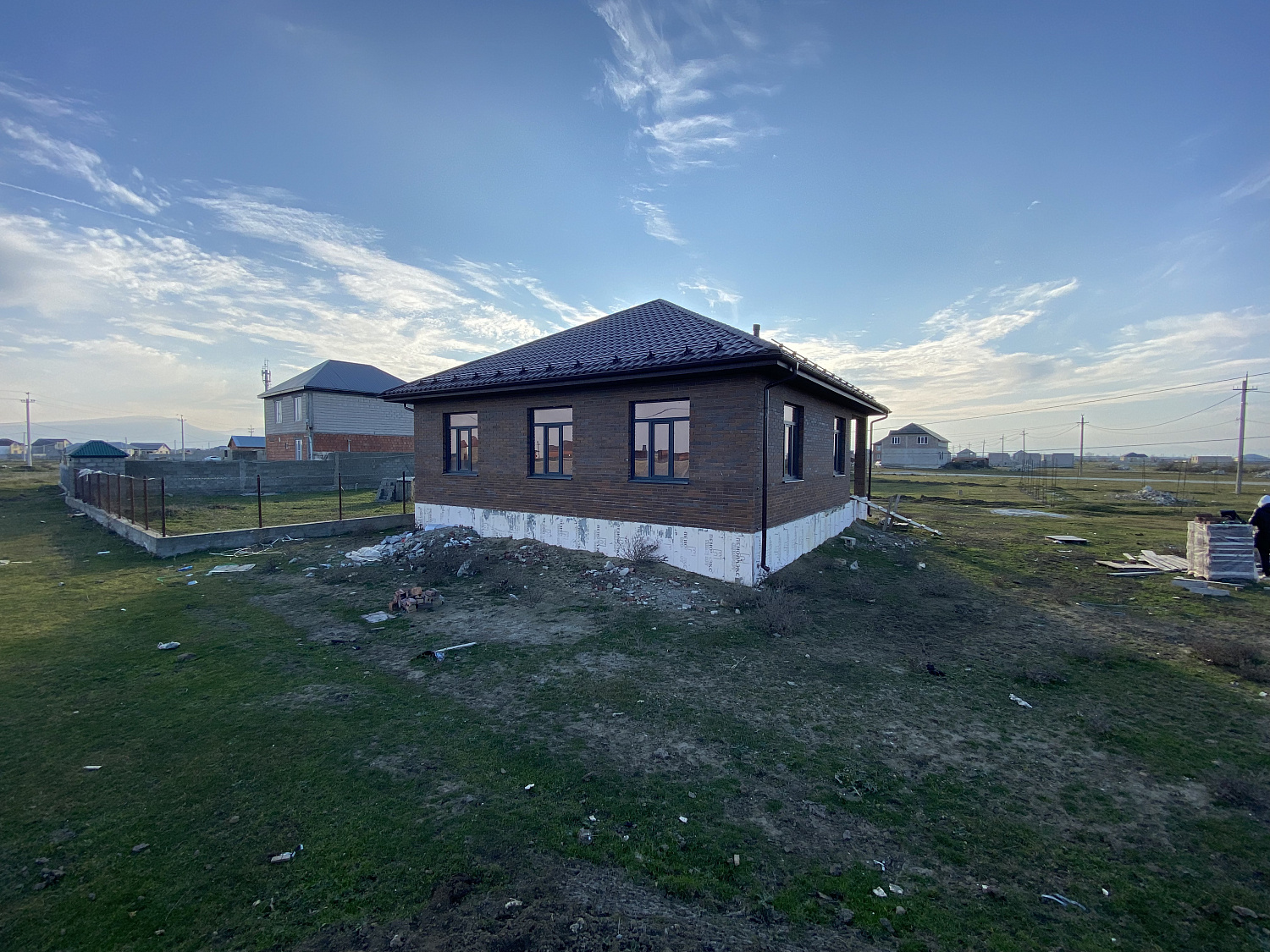 Строительство одноэтажного дома 132 м² в п. Караман