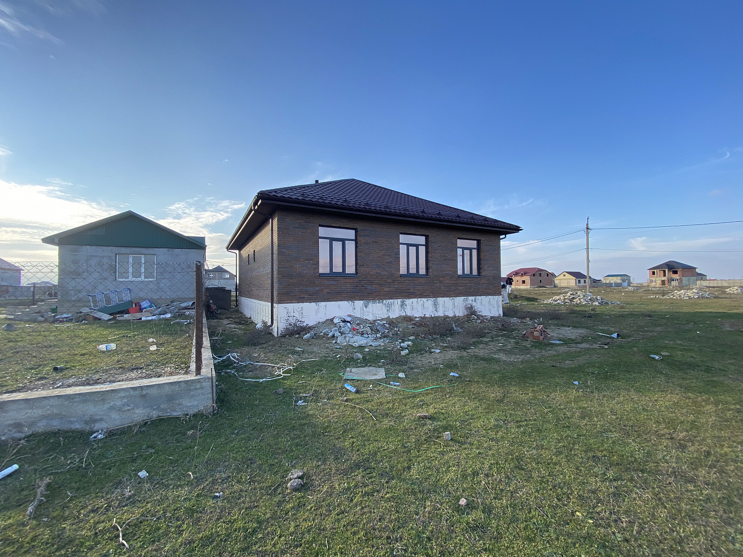 Строительство одноэтажного дома 132 м² в п. Караман